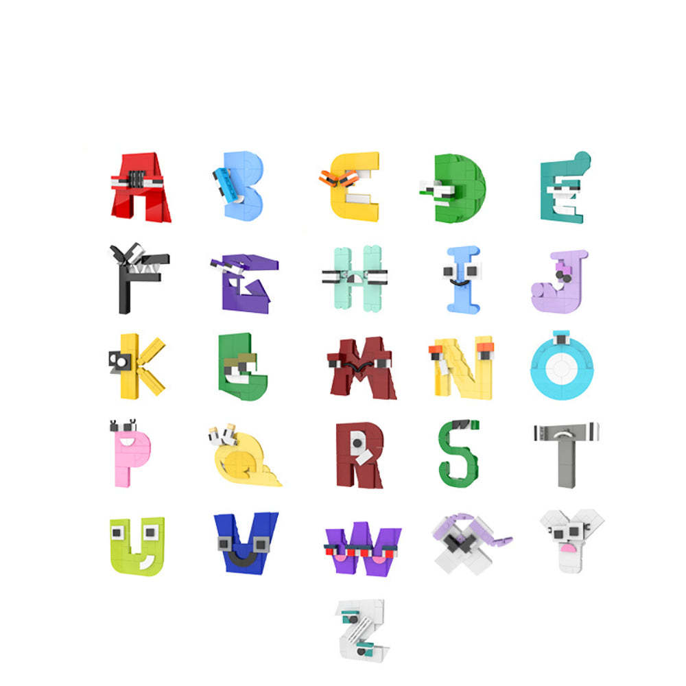 Alphabet Building Block 26 Alphabet Building Block Model Gift for Kids