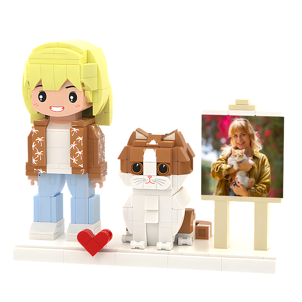 Full Body Customizable Brick Figures Persaonalized Brick Figures with Pet