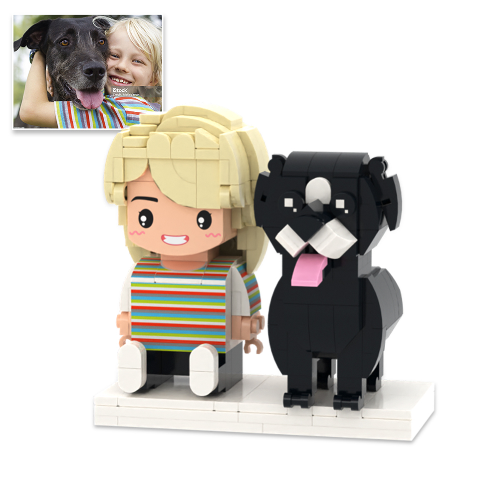 Custom Full Body Brick Figures Personalized Sitting Brick Figures Universal Interlocking Plastic Toy Christmas Gift Ideas For You Loved One