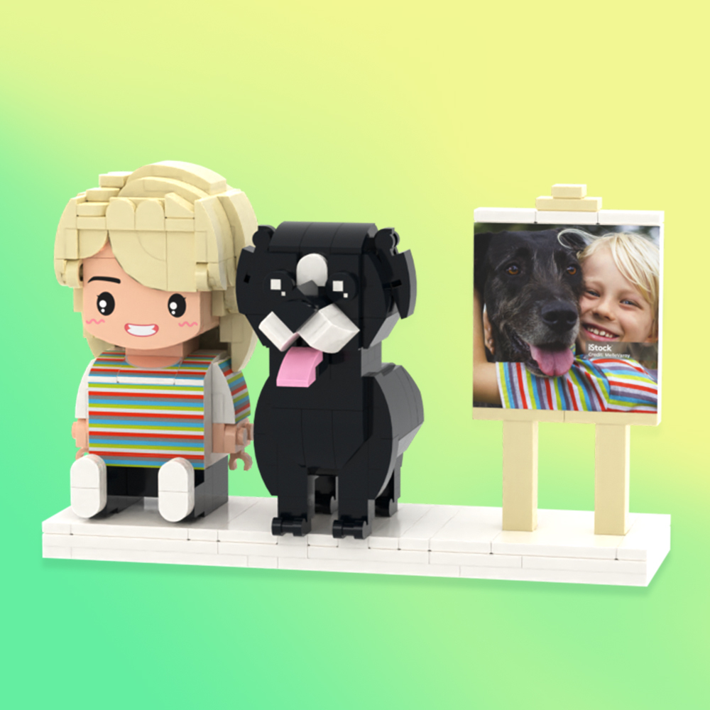 Custom Full Body Brick Figures Personalized Sitting Brick Figures Universal Interlocking Plastic Toy Christmas Gift Ideas For You Loved One