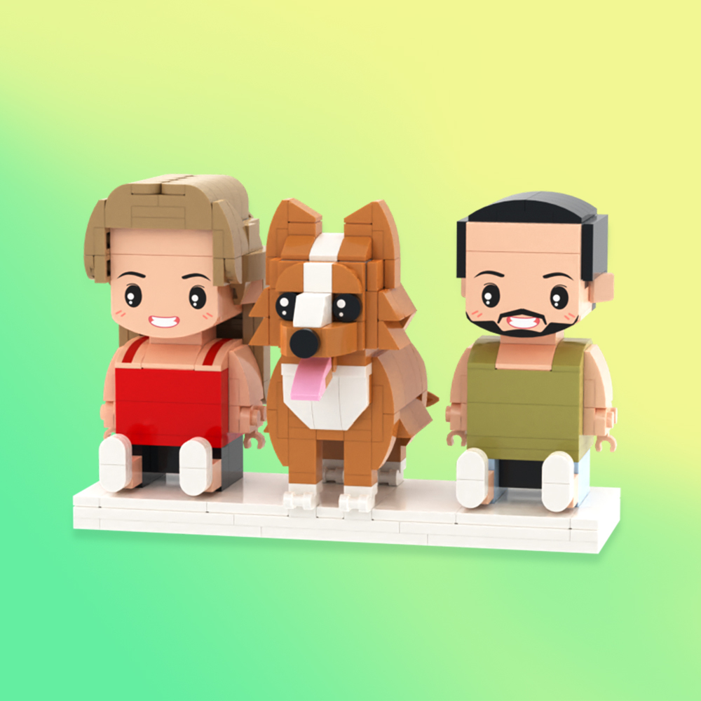 Custom Full Body Brick Figures Personalized Sitting Brick Figures Universal Interlocking Plastic Toy Christmas Gift Ideas For You Loved One