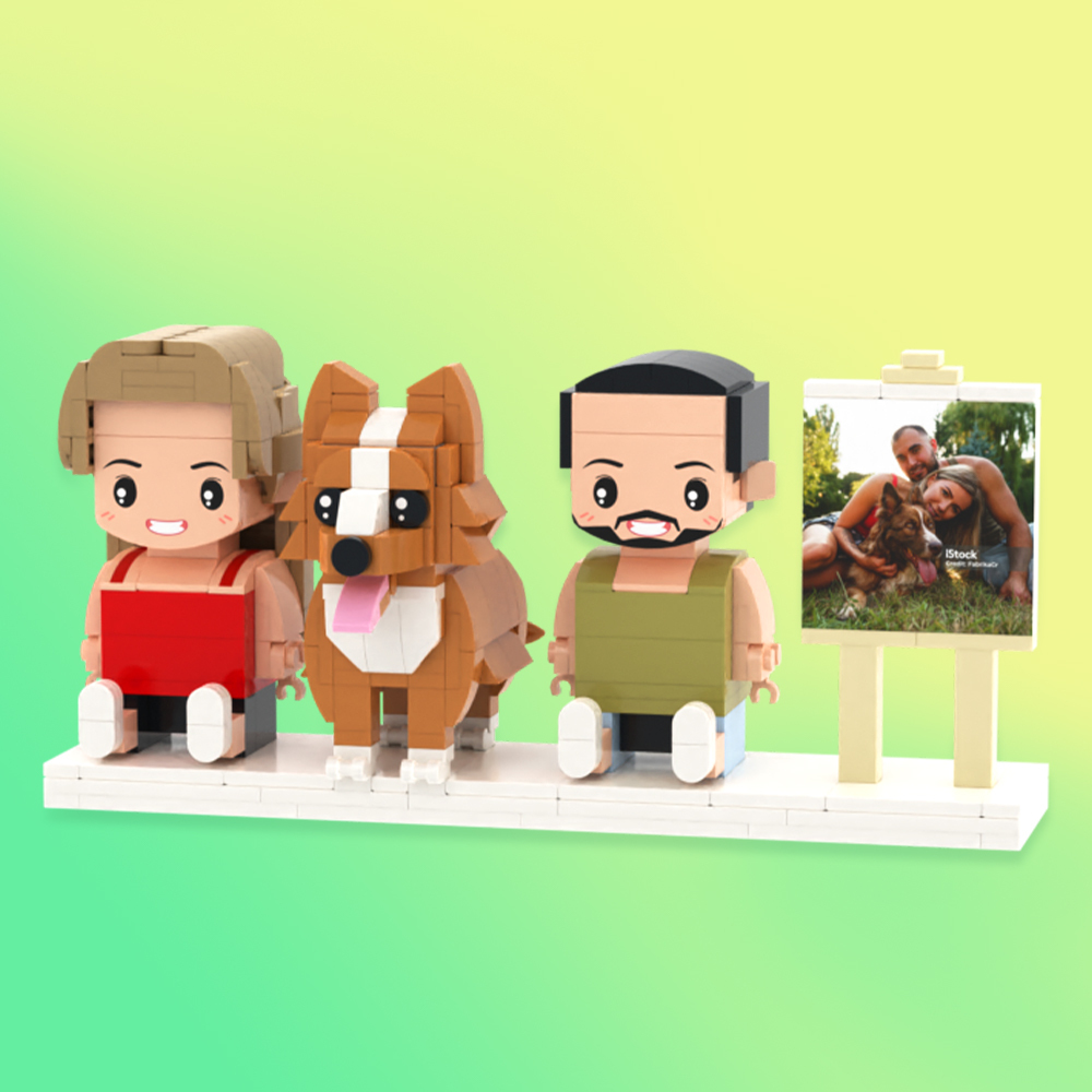 Custom Full Body Brick Figures Personalized Sitting Brick Figures Universal Interlocking Plastic Toy Christmas Gift Ideas For You Loved One