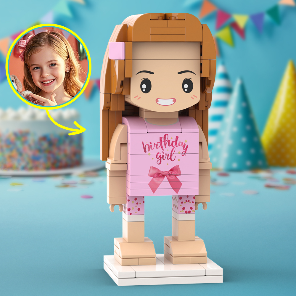 Customized Head 1 Person Birthday Brick Figures Small Particle Block Toy Gift For Birthday