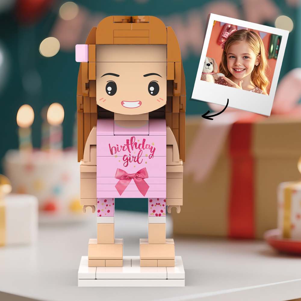 Customized Head 1 Person Birthday Brick Figures Small Particle Block Toy Gift For Birthday