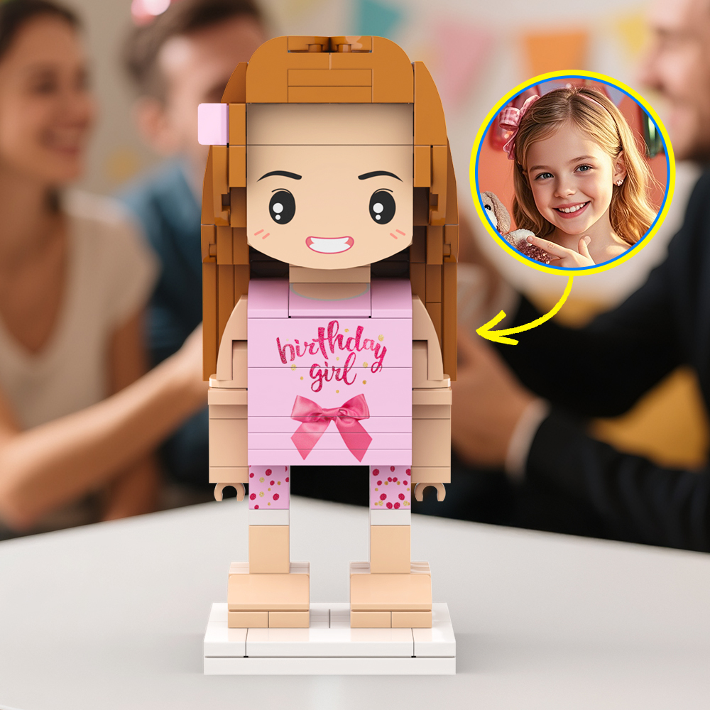 Customized Head 1 Person Birthday Brick Figures Small Particle Block Toy Gift For Birthday