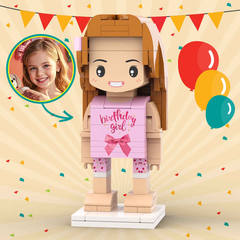 Customized Head 1 Person Birthday Brick Figures Small Particle Block Toy Gift For Birthday