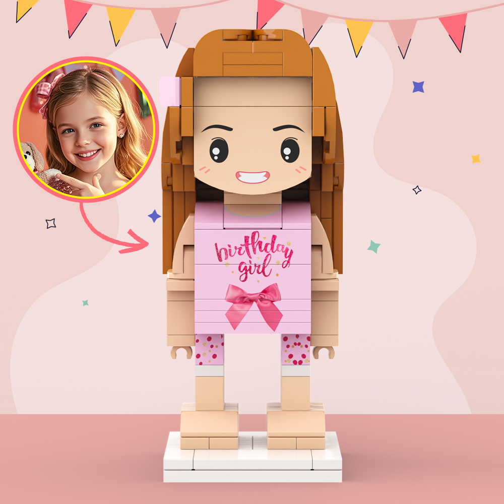 Customized Head 1 Person Birthday Brick Figures Small Particle Block Toy Gift For Birthday