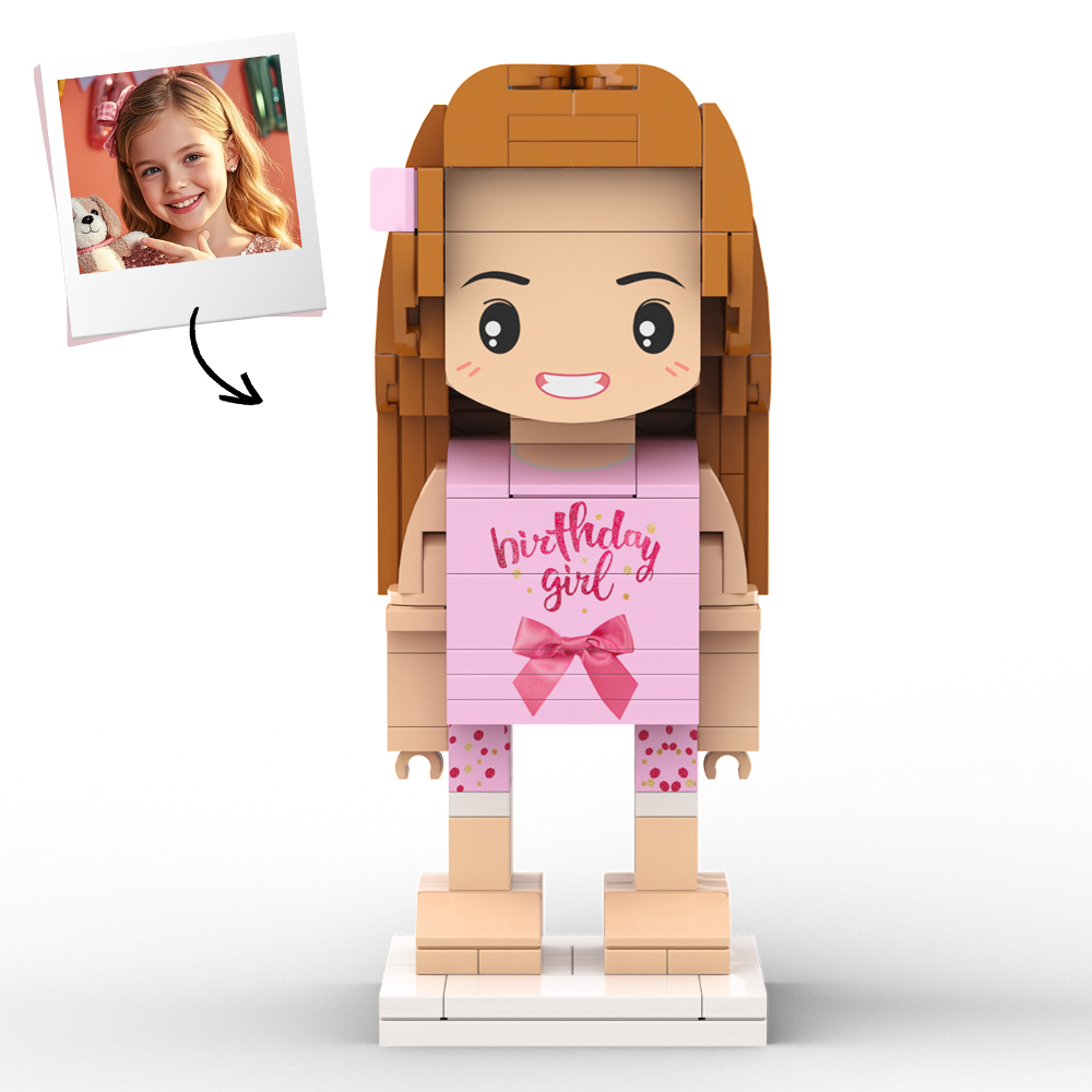 Customized Head 1 Person Birthday Brick Figures Small Particle Block Toy Gift For Birthday