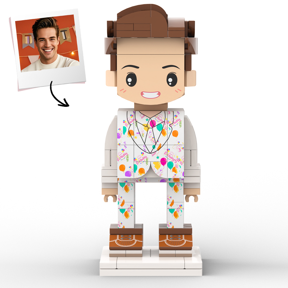 Customized Head 1 Person Birthday Brick Figures Small Particle Block Toy Gift For Birthday