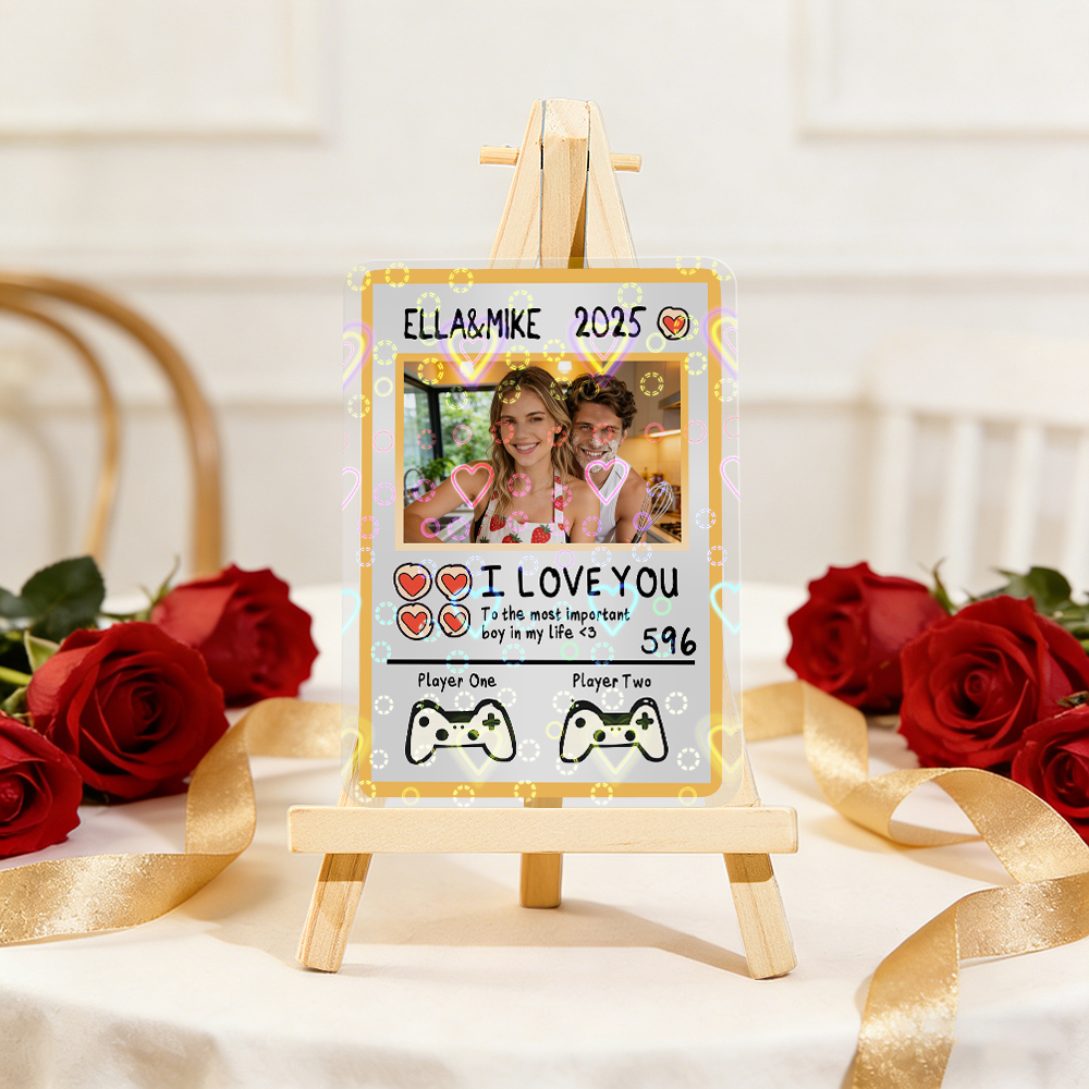 Personalized Valentine’s Day Power Couple Card, Custom Anniversary Card Couple Photo Anime Style, Best Valentine's Day Gift for Lover - MyFaceTshirt