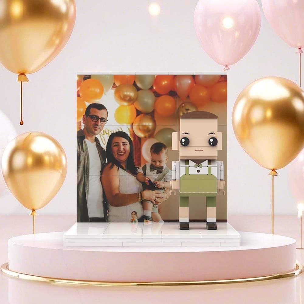 Birthday Themed Full Body Brick Figures Universal Interlocking Plastic Toy Customizable 1 Person Small Particle Block Toy Birthday Gift