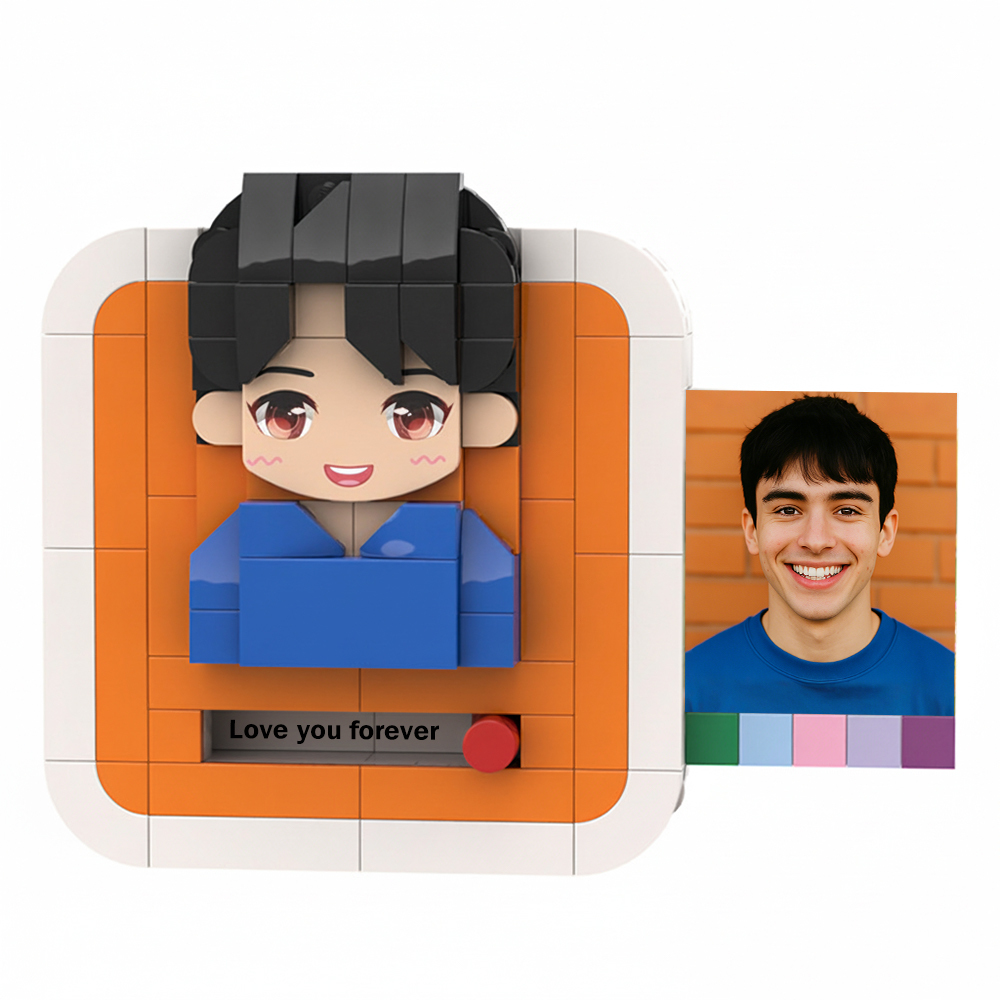 Custom Full Body 1 People Brick Figures Plaque Perfect Gift For Him/Her Home Decor