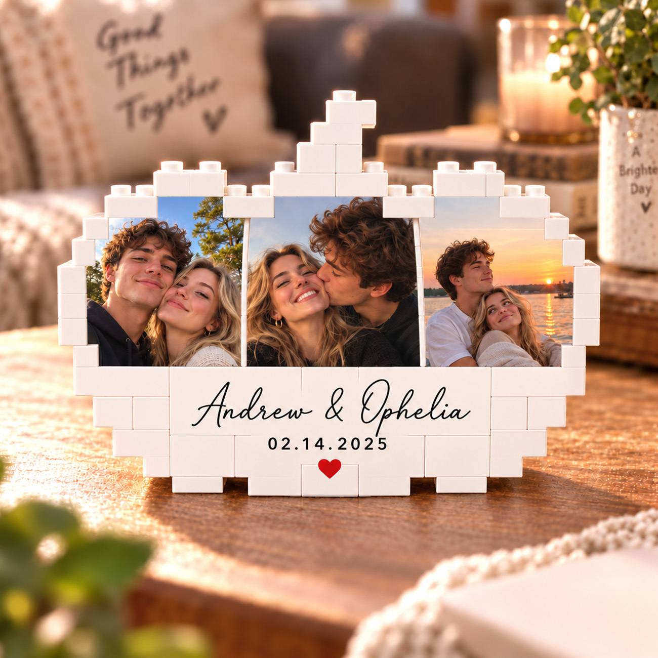 Custom Photo Building Blocks  Interlocking Block Christmas Decoration Anniversary Gift For Girlfriend Decor, Wife Picture Puzzle Pet Lover Gift