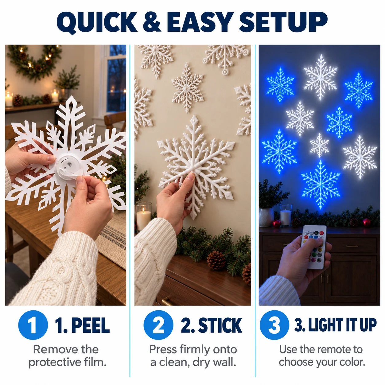 Snowflake LED Wall Set Night Light