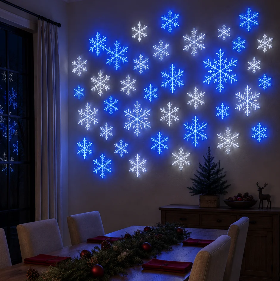 Snowflake LED Wall Set Night Light