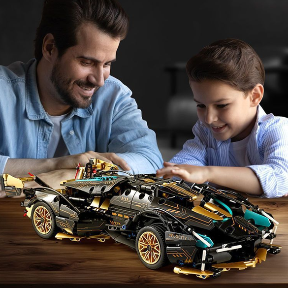 DIY Building Block 1:14 Sports Car Model Kit – Premium Collectible Supercar Building Set