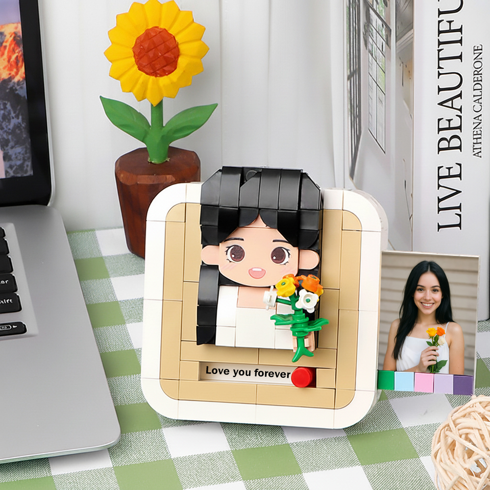 Custom Full Body 1 People Brick Figures Plaque Perfect Gift For Him/Her Home Decor