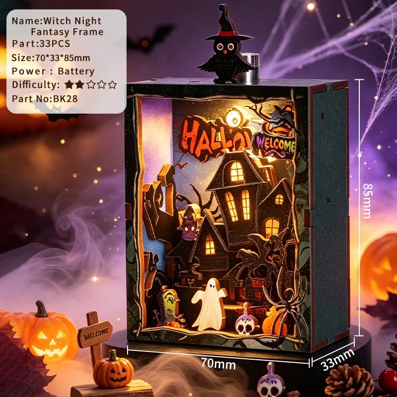 DIY Fridge Magnets  Christmas & Halloween 3D puzzle toys, gifts for boys and girls.