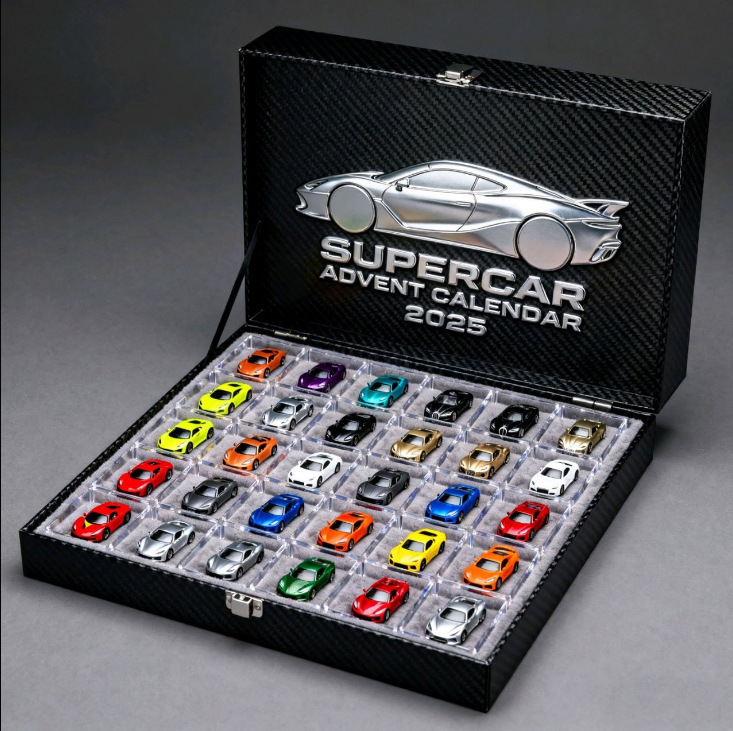 Hot Rod Advent Calendar 2025: 24 Days of Classic Muscle Car Acrylic Ornaments - 