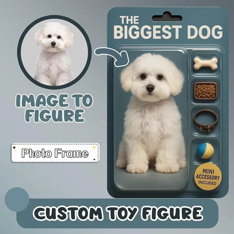 Custom Action Figure Portraits | Personalized Toy Box Art | Custom Photo Frame Decorations | Pet Style