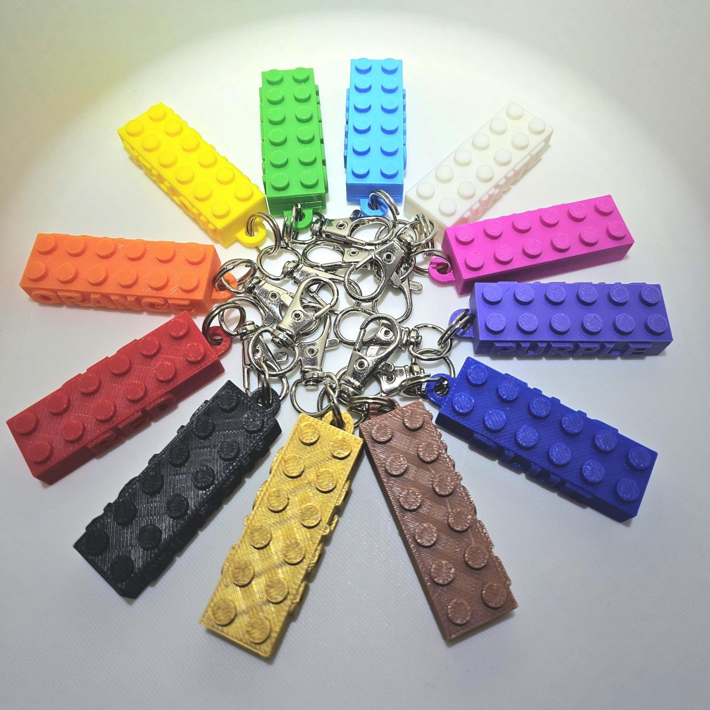 Custom Brick Name Keychain: Personalized Block Keychain, Fun Gift