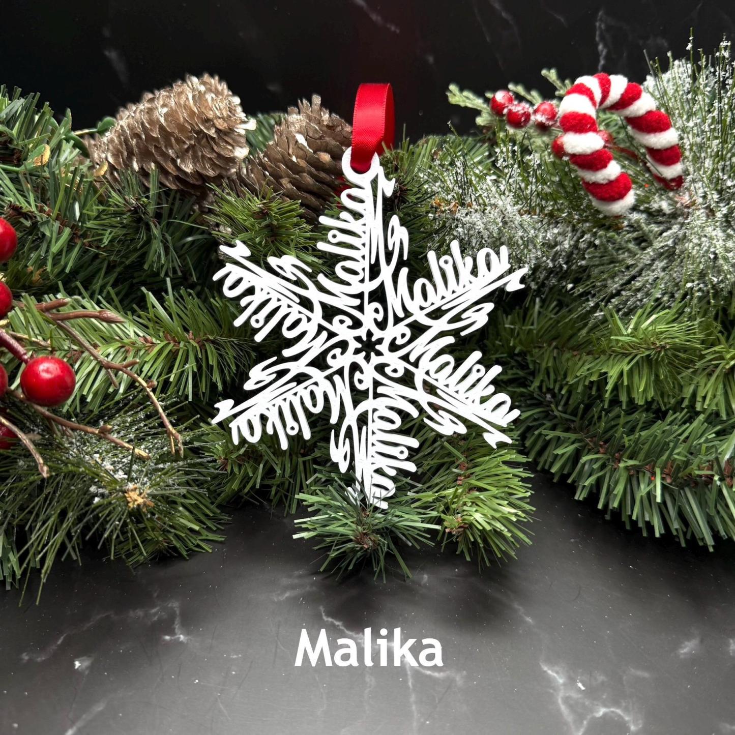 Custom Name Snowflake Ornament: Personalized Christmas Keepsake