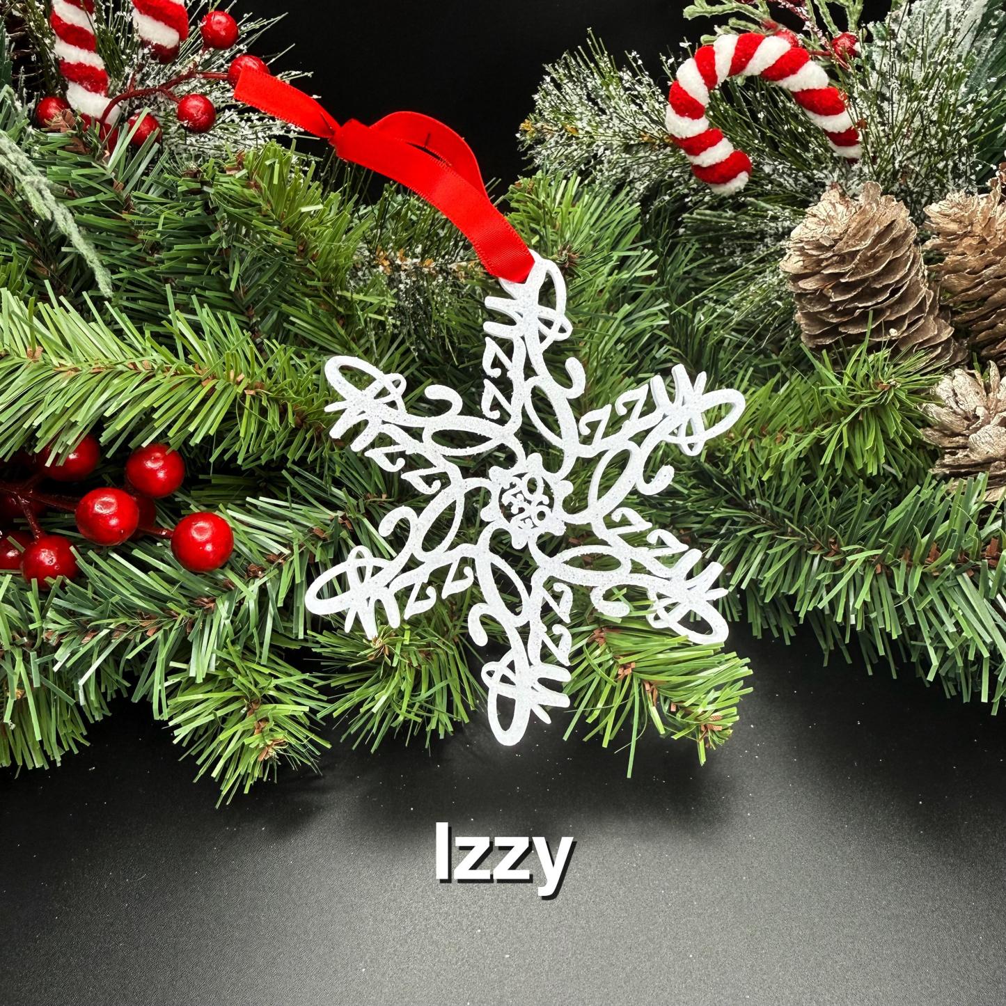 Custom Name Snowflake Ornament: Personalized Christmas Keepsake