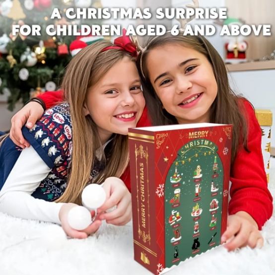Advent Calendar 2025 Building Sets Countdown 24 Brick Figure Surprises for Kids Include Santa Claus,Christmas Tree Building Sets - 