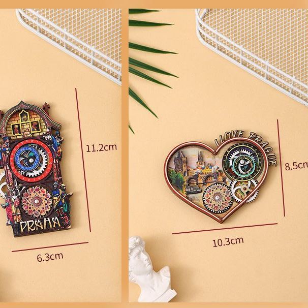 Prague Astronomical Clock Fridge Magnet Czech Republic Travel Gift - 