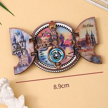 Prague Astronomical Clock Fridge Magnet Czech Republic Travel Gift - 