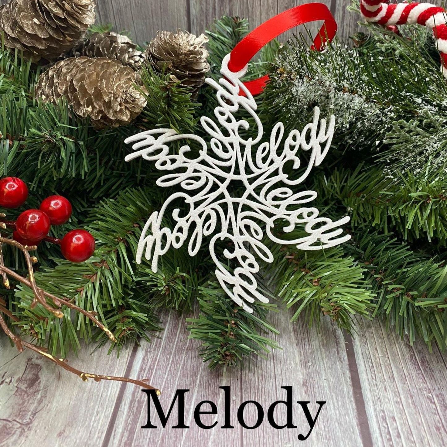 Custom Name Snowflake Ornament: Personalized Christmas Keepsake
