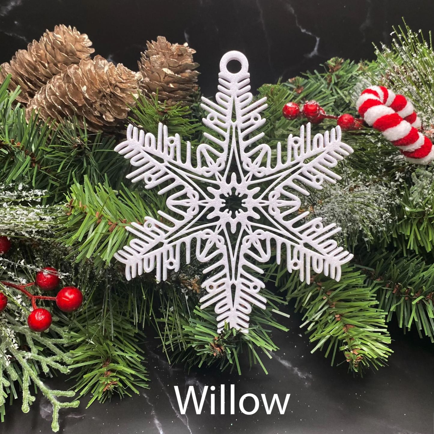 Custom Name Snowflake Ornament: Personalized Christmas Keepsake