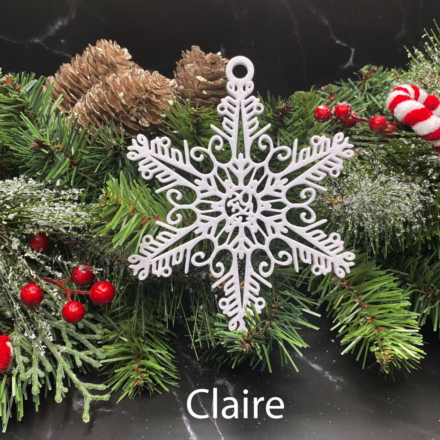 Custom Name Snowflake Ornament: Personalized Christmas Keepsake