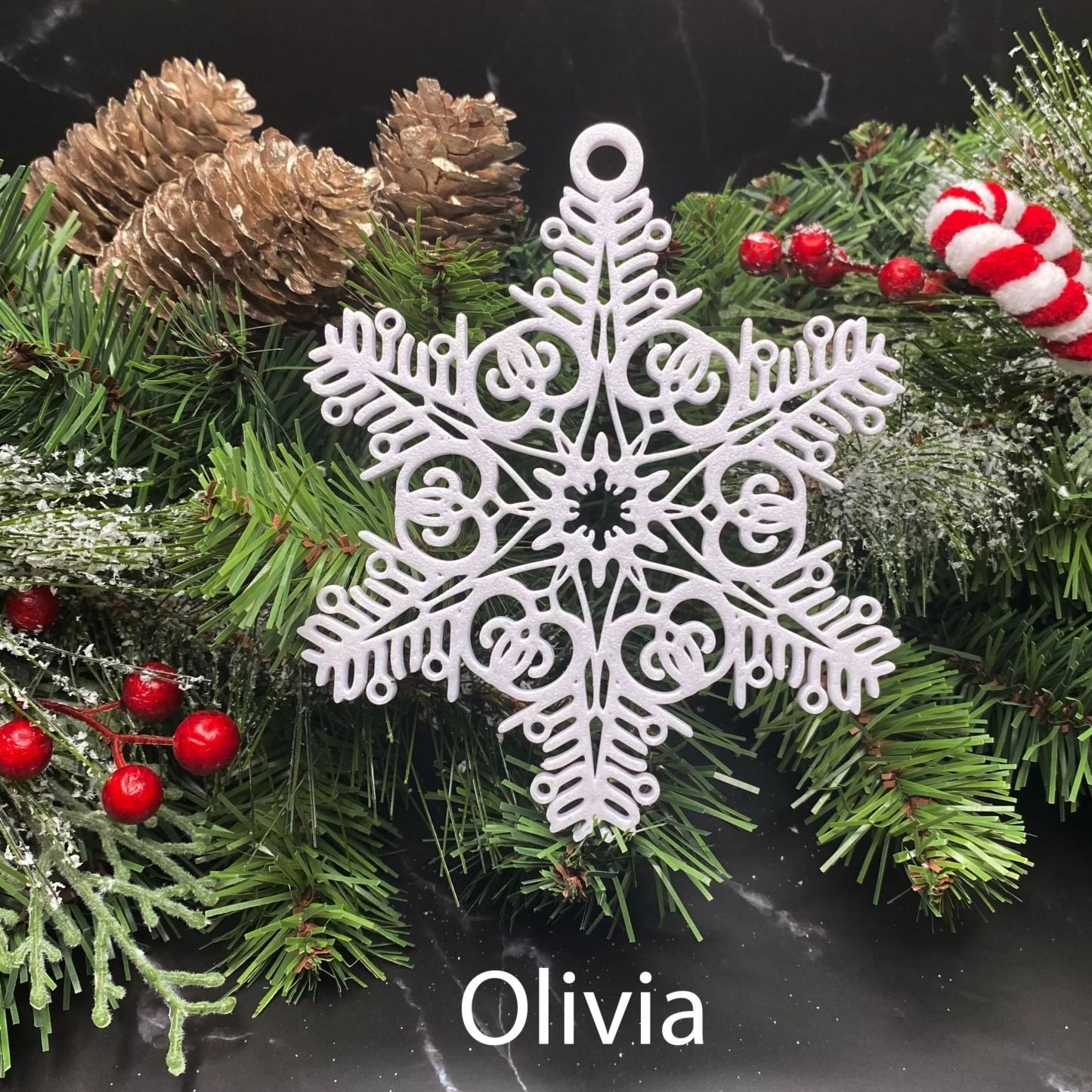 Custom Name Snowflake Ornament: Personalized Christmas Keepsake