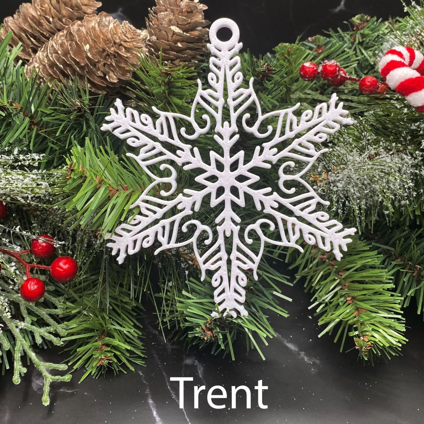 Custom Name Snowflake Ornament: Personalized Christmas Keepsake