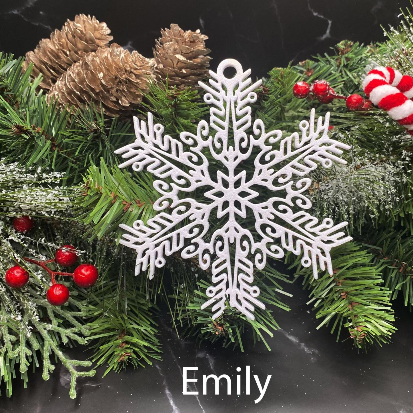Custom Name Snowflake Ornament: Personalized Christmas Keepsake