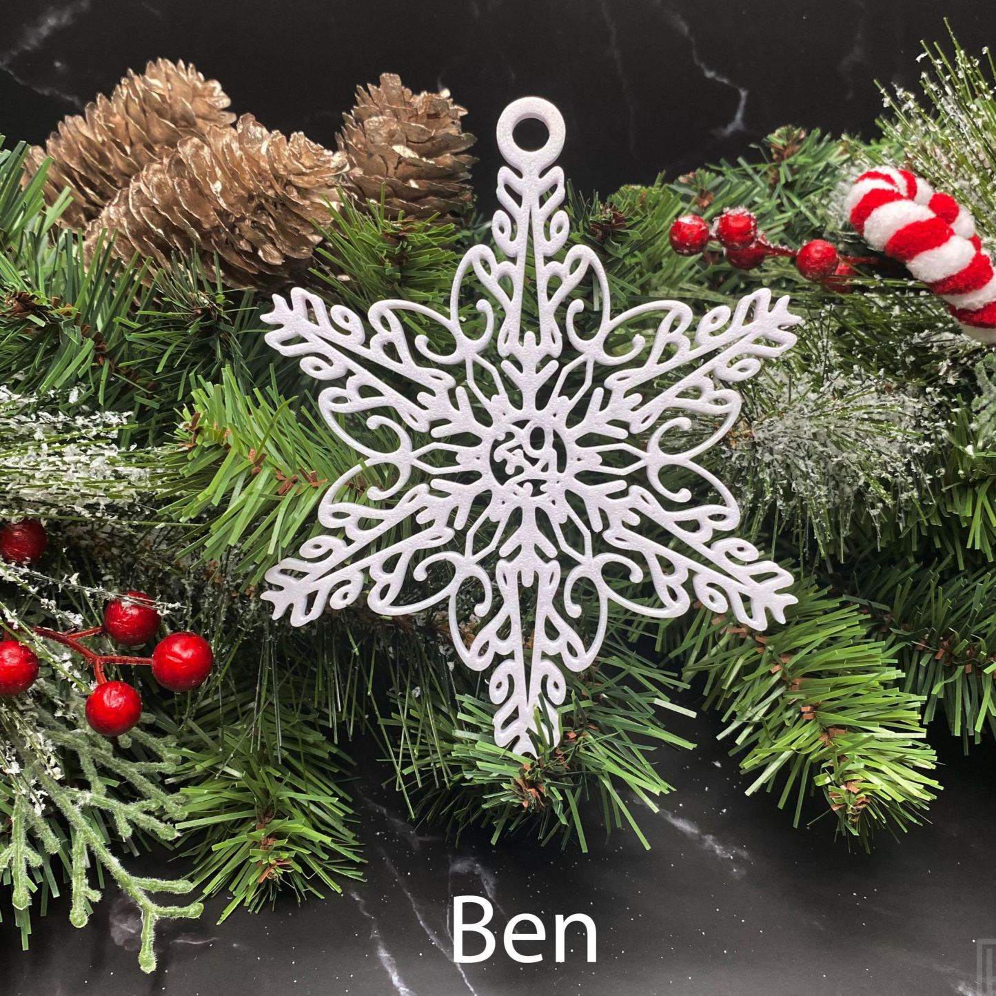 Custom Name Snowflake Ornament: Personalized Christmas Keepsake