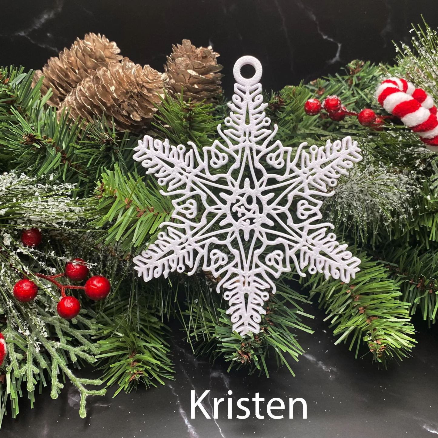 Custom Name Snowflake Ornament: Personalized Christmas Keepsake