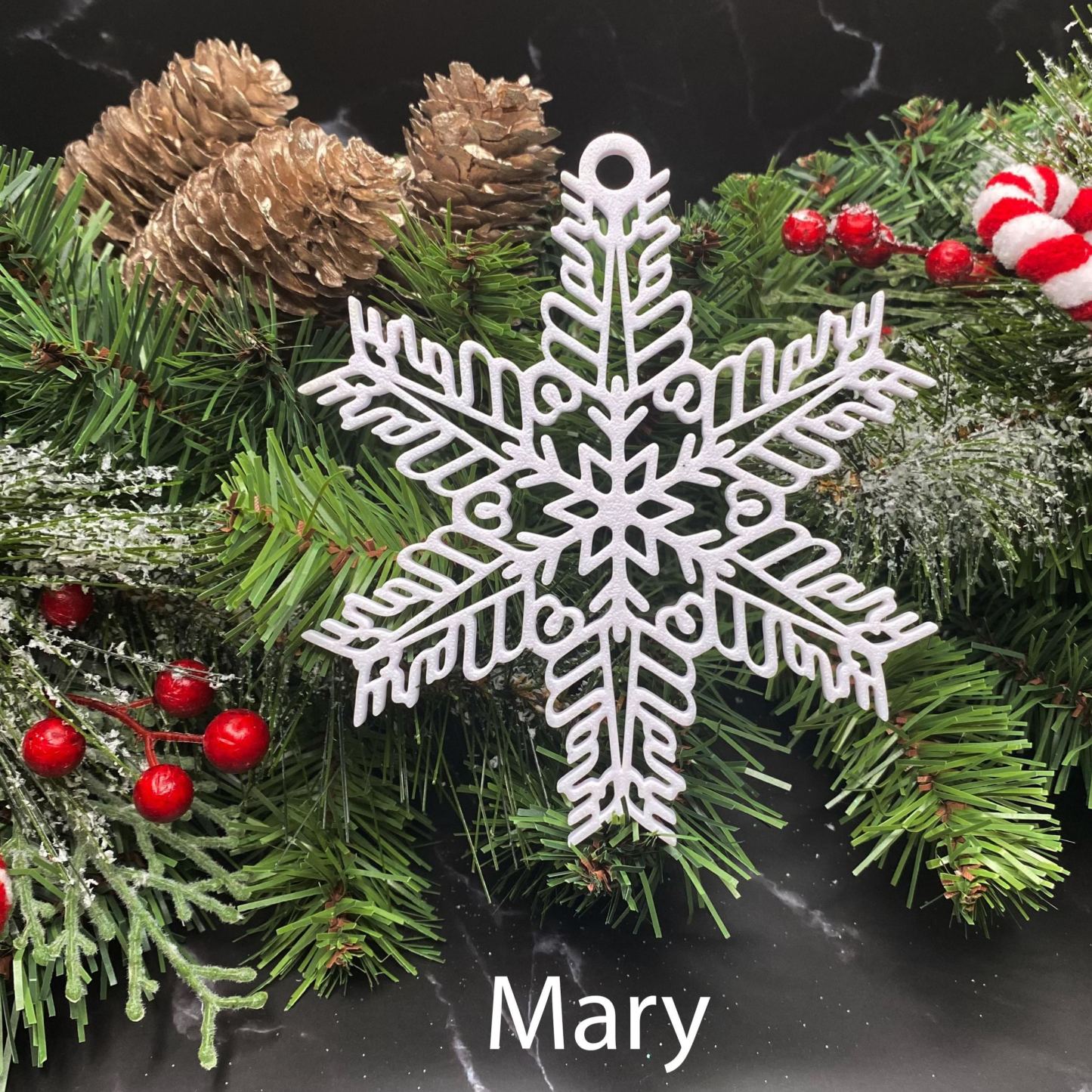 Custom Name Snowflake Ornament: Personalized Christmas Keepsake