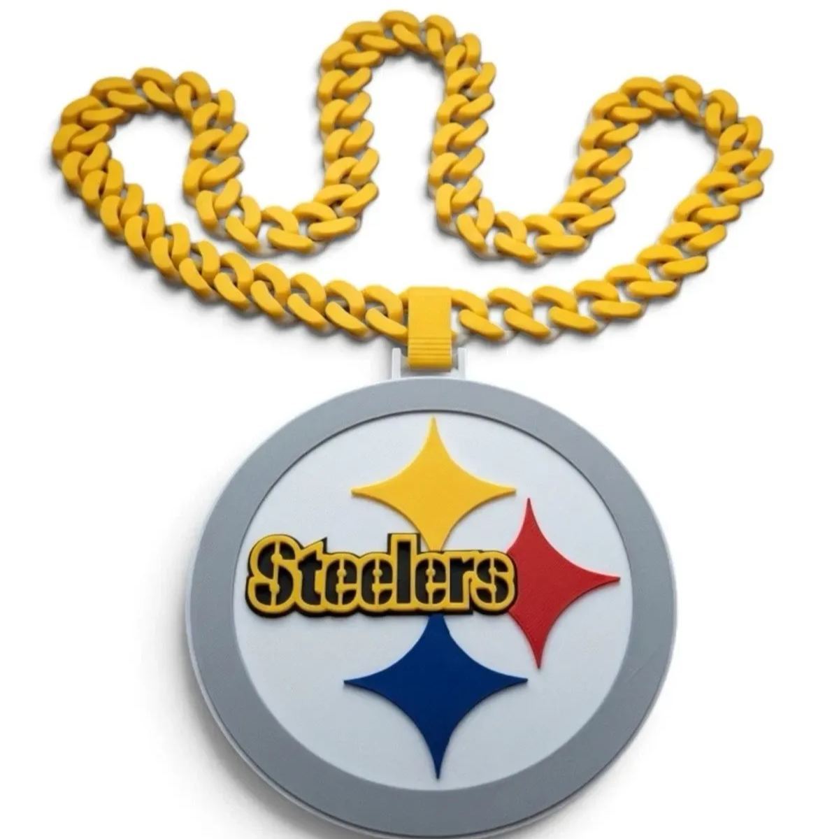Custom Logo Hype Chain 3D Printed, Cuban Link Style Gifts for Soccer Fans