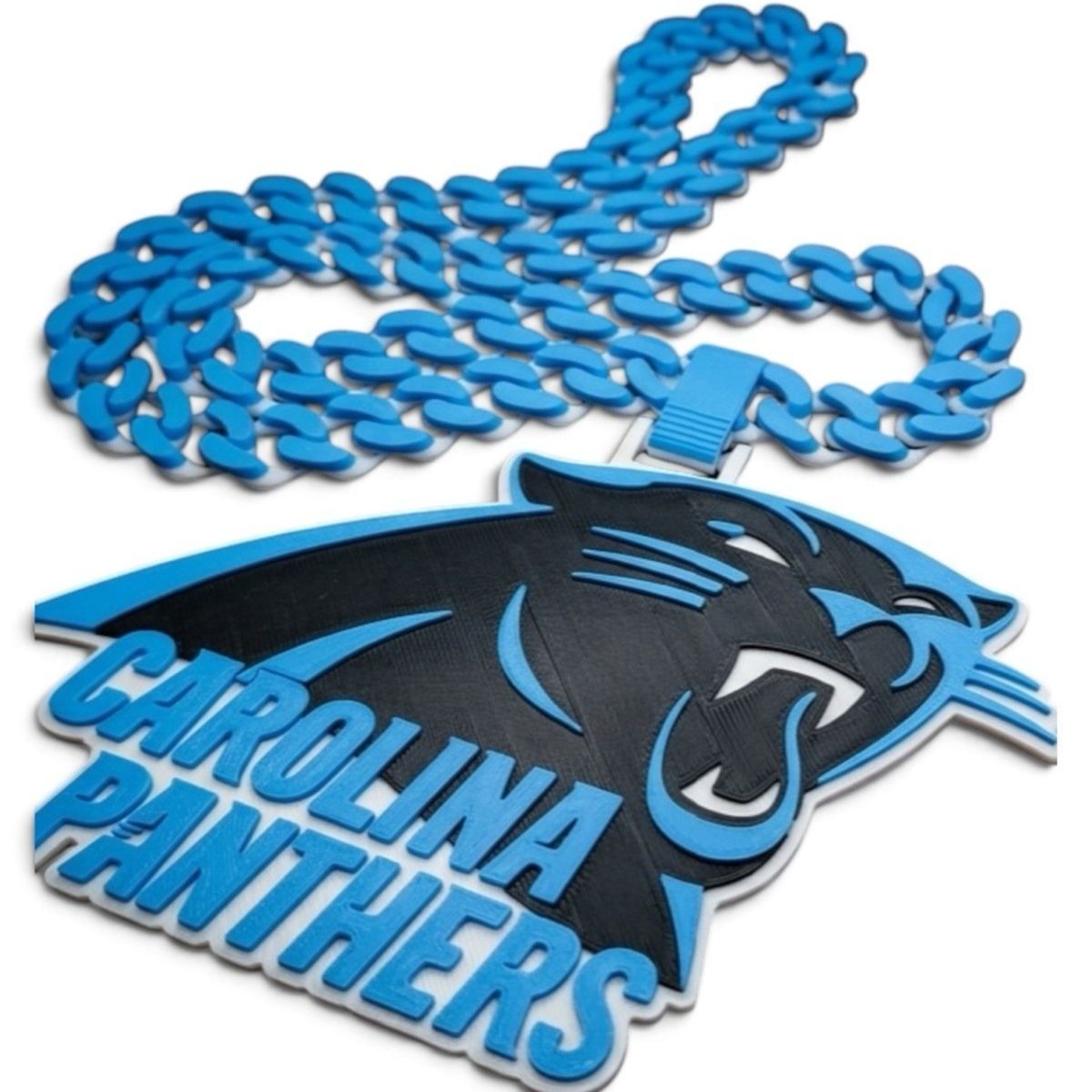 Custom Logo Hype Chain 3D Printed, Cuban Link Style Gifts for Soccer Fans