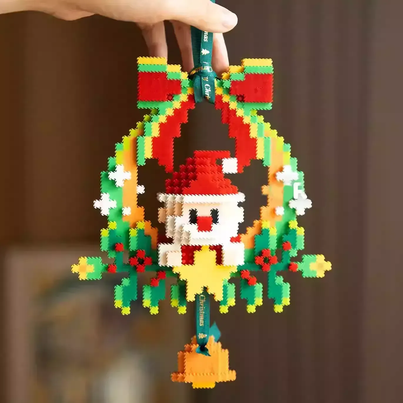 Christmas Wreath Building Blocks Christmas Ornament 1 Pcs