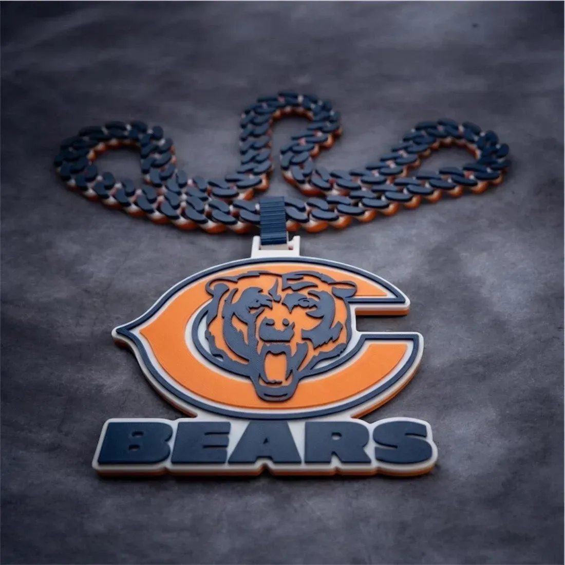 Custom Logo Hype Chain 3D Printed, Cuban Link Style Gifts for Soccer Fans