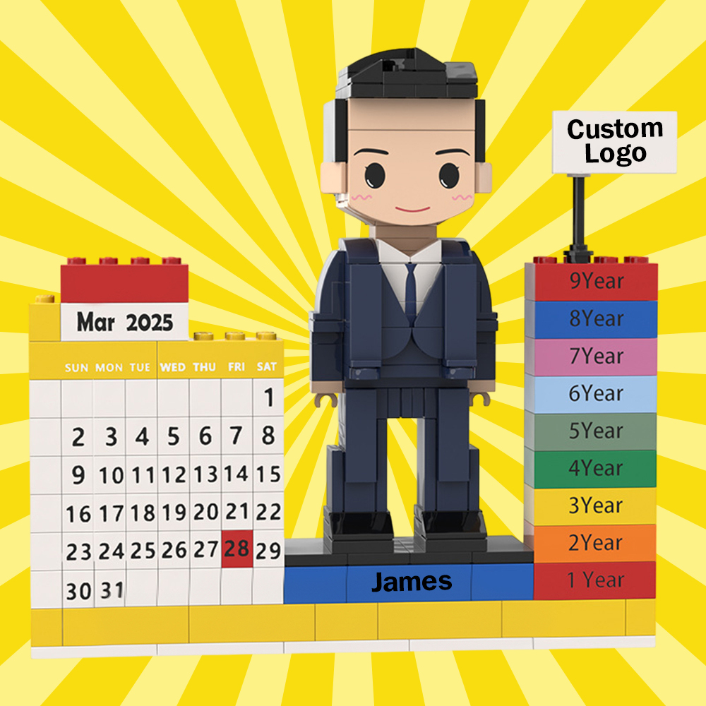Custom Full Body 1 People Brick Figures Anniversary Gift for Employment Gift For Him/Her