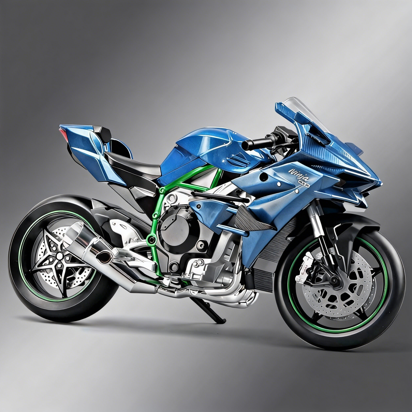 Superbike Model Kit 1:9 Scale Racing Motorcycle Collectible - 