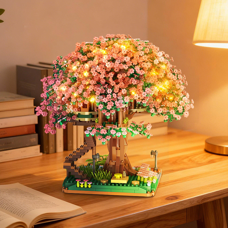 Cherry Blossom Building Block Set, 2008 Pieces Gift for Her Valentines Day Gifts for Her and Him