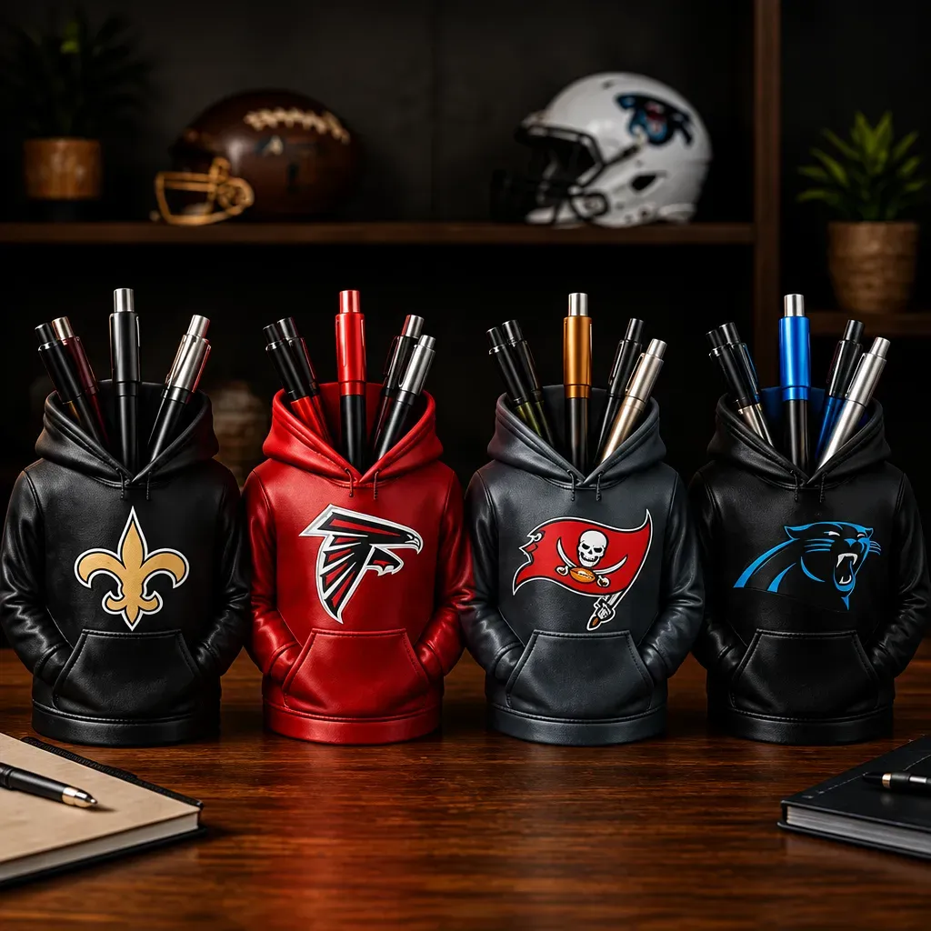 3D Printed Football Hoodie Pen Holder | Team Desk Organizer - 