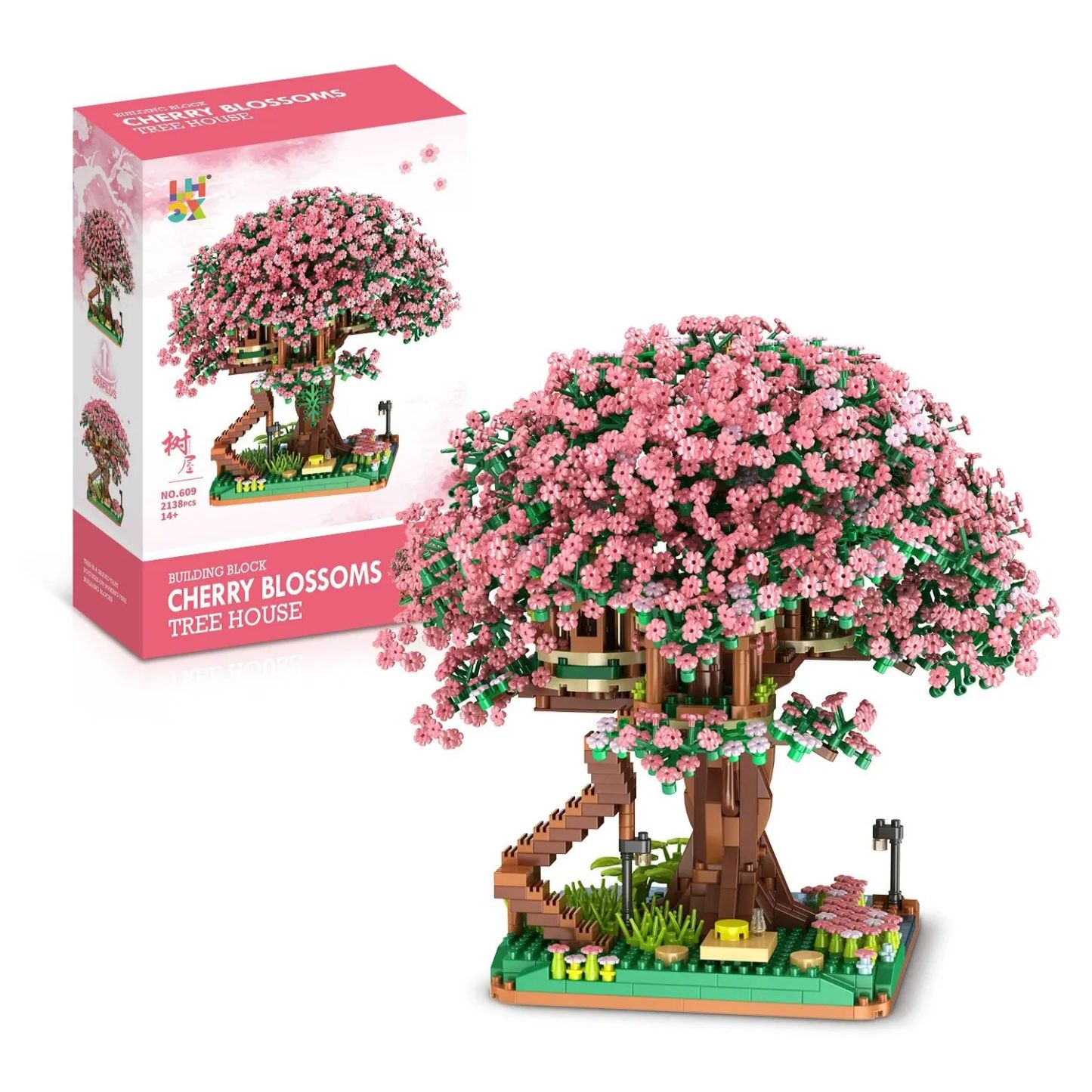 Cherry Blossom Building Block Set, 2008 Pieces Gift for Her Valentines Day Gifts for Her and Him