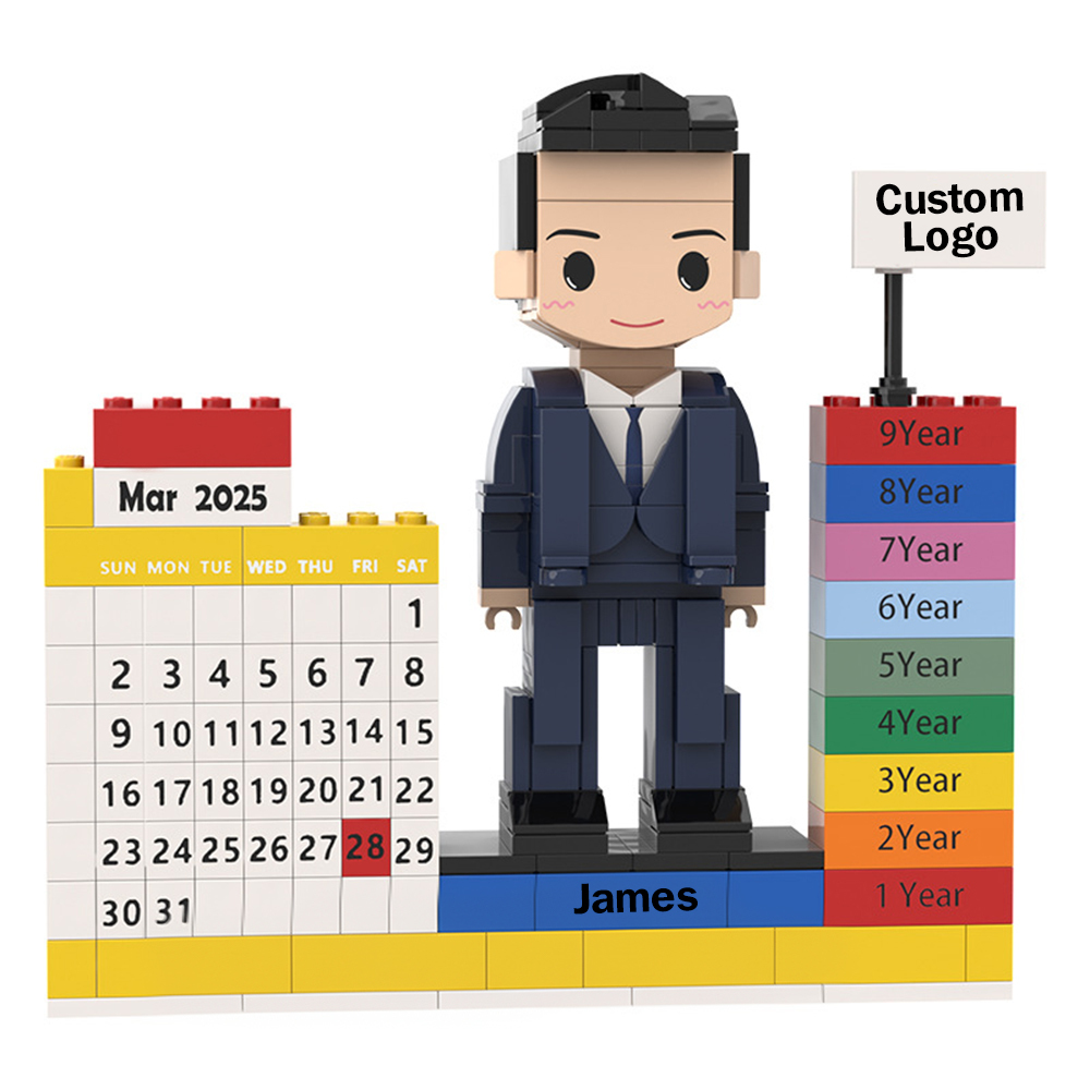 Custom Full Body 1 People Brick Figures  Anniversary Gift for Employment Gift For Him/Her