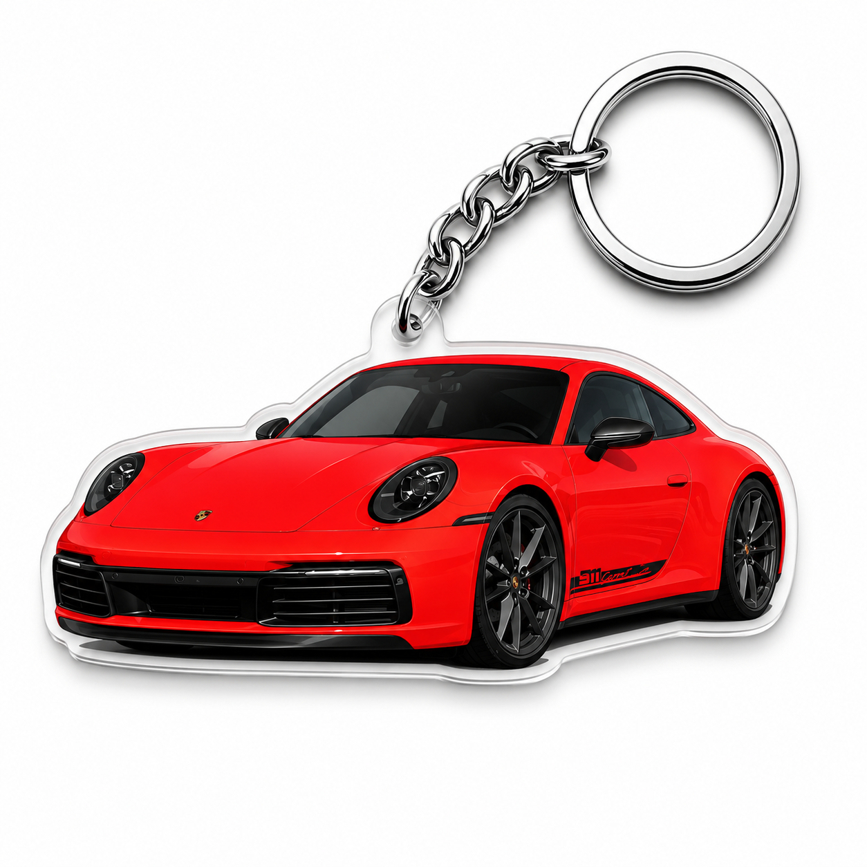 Custom Photo Car Keychain Personalized Acrylic Vehicle Silhouette Keyring Design Your Own Personalized Keychain Gift for Him - 